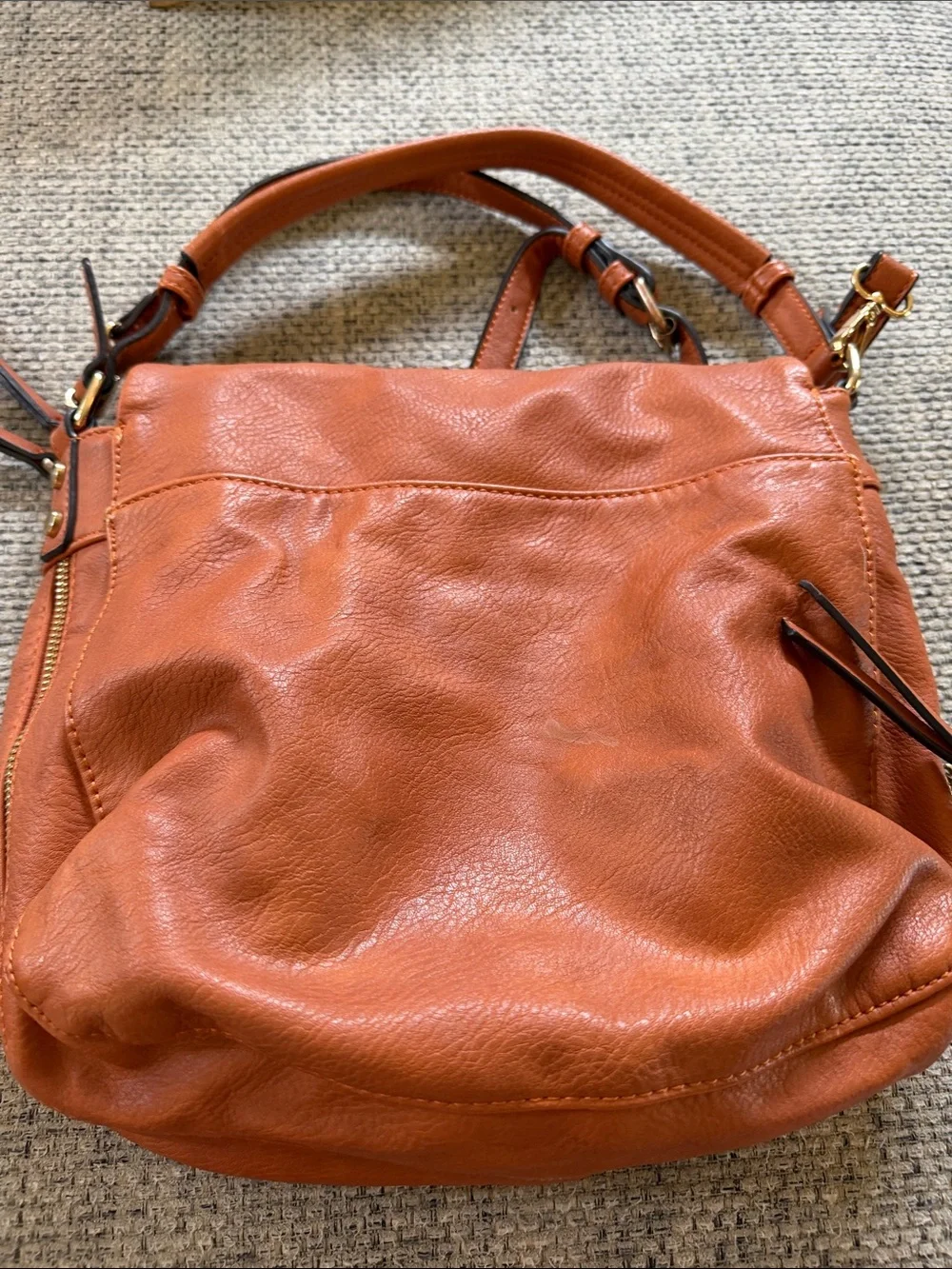 Moda Luxe Pebbled Leather Crossbody in Rust (15)